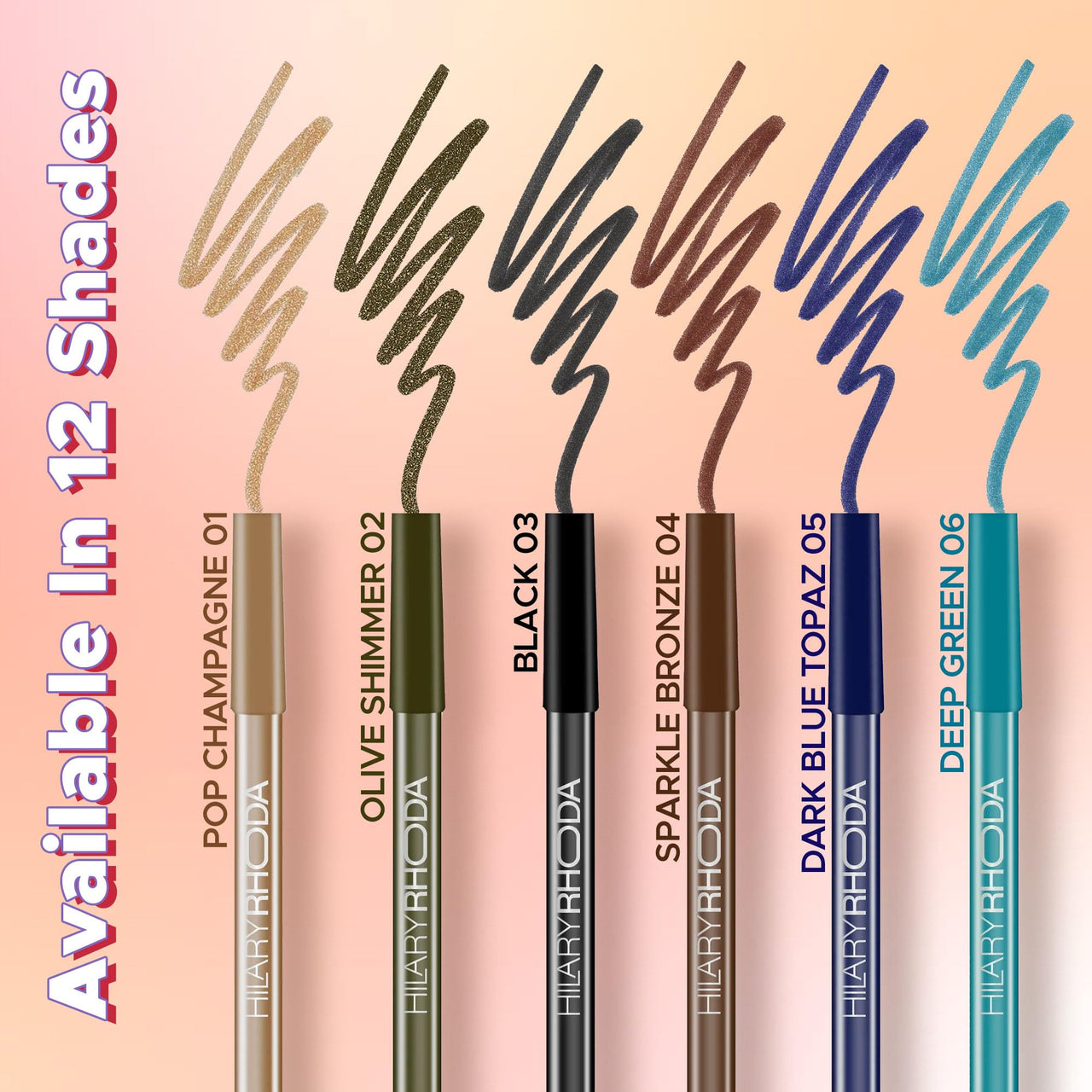 Hilary Rhoda Play n Blend Gel Eyeliner | One Stroke Application | Highly Pigmented | Matte & Shimmer Finish | 2 in 1 Smudger + Eyeliner | Butter Smooth Texture | 1.5g - (Dark Blue Topaz | Shade 05)