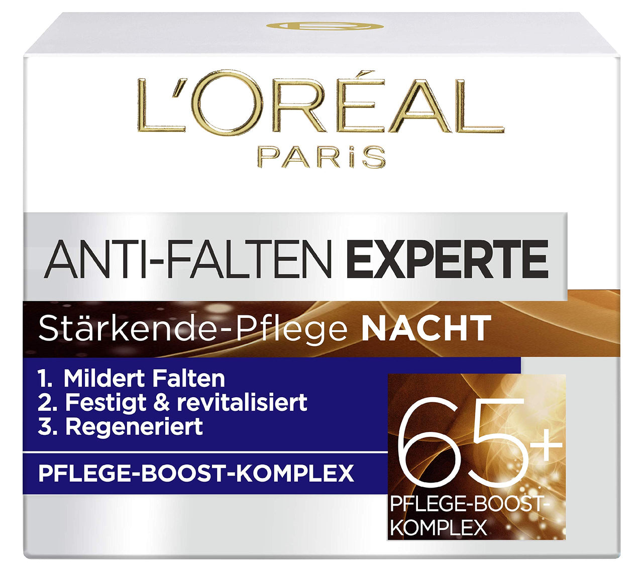 L'Oréal Paris Night Cream for the Face, Anti-Ageing Night Cream to Reduce Wrinkles, Vitamin B3 and Vitamin E, Strengthens and Revitalises the Skin, Anti-Wrinkle Expert, 1 x 50 ml
