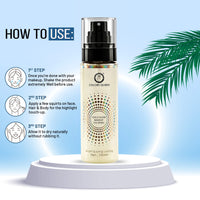 Colors Queen Gold Glow Makeup Fixer Spray – 100 ml | Long Lasting Makeup Setting Spray for Face Makeup | Lightweight & Non Greasy Makeup fixer Spray after Makeup, Infused with Aloe Vera Extracts