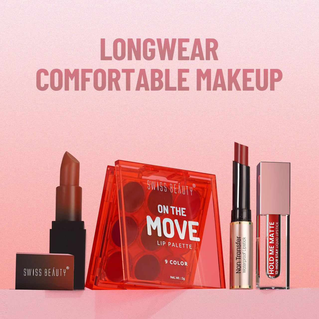 Swiss Beauty Hd Matte Pigmented Smudge Proof Lipstick | Creamy Matte Long Stay Lipstick | Cookie Crunch, 3.4g