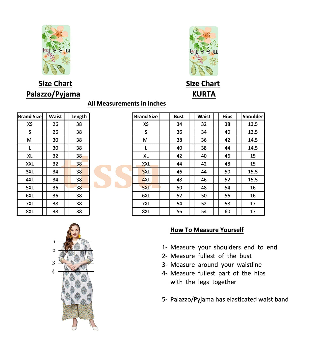 Tissu Women's  Floral Printed Kurta
