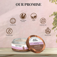 Just Herbs Anti Hairfall Natural Hair Mask with Castor & Black Onion Seed for Dandruff Suitable for Color Treated & All hair types