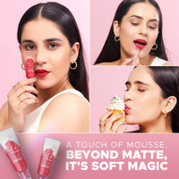 Hilary Rhoda Touch Of Mousse Lipstick | Matte Finish & Long Lasting | Infused with Vitamin E | Weightless & Liquid Lipstick with Mousse Finish | Smudge & Water Proof | Vegan - 5ml (Vintage Rust - Shade 07)