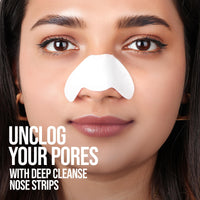Hilary Rhoda Deep Cleanse Nose Strips | Instant Removal | Removes Blackheads & Whiteheads | Deep Cleanses Skin & Removes Dirt & Oil | 10 Strips (Charcoal - Shade 01)