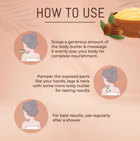 RYLLZ ESSENTIALS Sandalwood Body Butter | with Shea Butter, Cocoa Butter, Mango Butter, Niacinamide & Jojoba Oil | for 48Hrs Moisturisation, Stretch Marks, Dry/Itchy Skin & Uneven Skin Tone | 200 ml