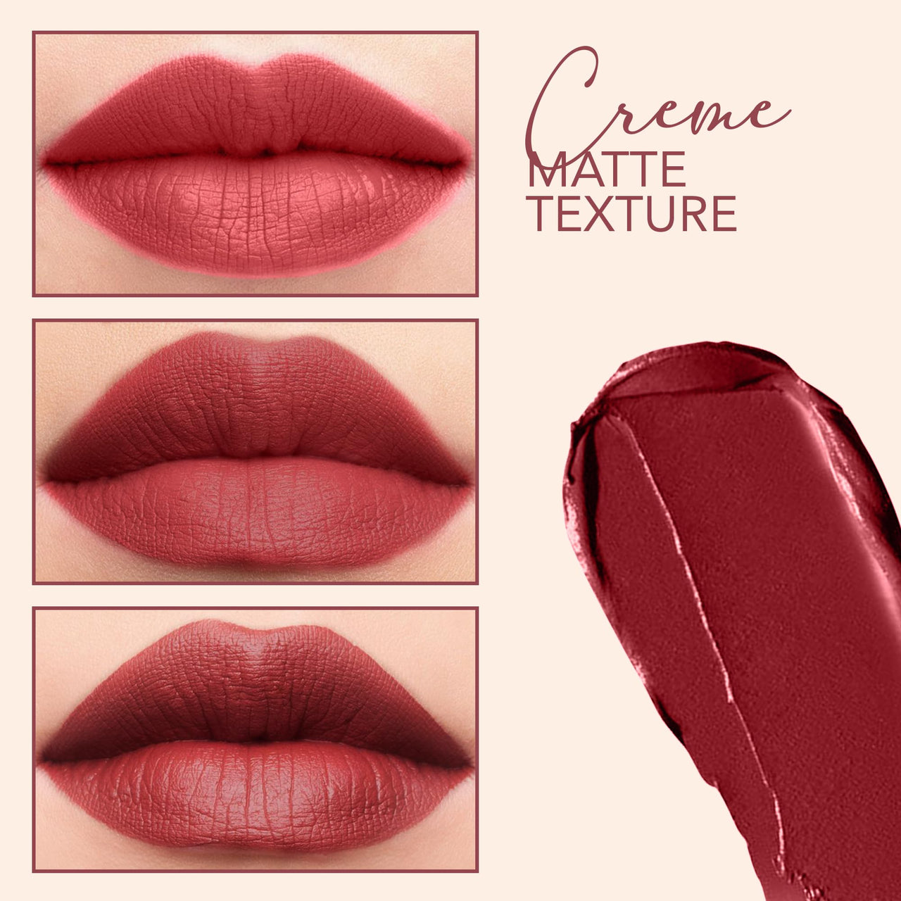 Carlton London Creamy Matte Stardust Bullet Long Stay Lipstick |Enriched with Vitamin E, Castor oil | Intense Colour, Moisturised Lips, Smooth & Light |Upto 8 hrs- 4Gm. (OG Berry)