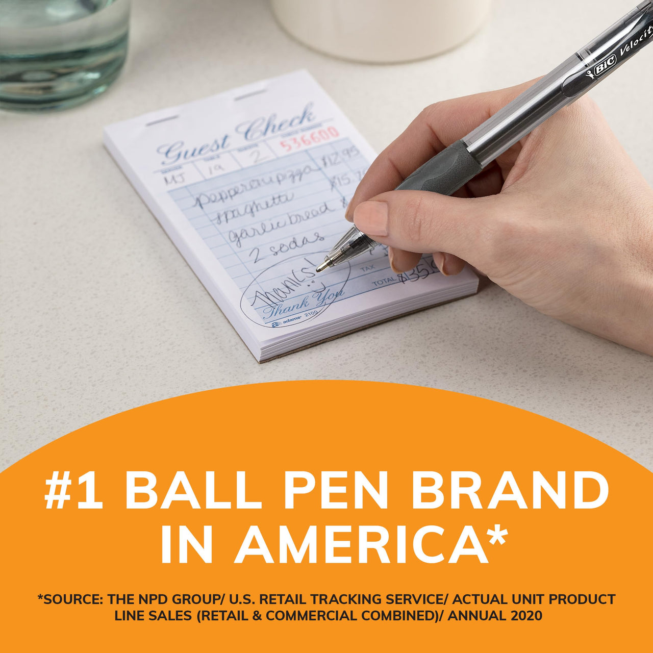 BIC Atlantis Velocity Bold Retractable Ball Pen, Bold Point (1.6mm), Blue, 12-Count, Rubber Grip for Comfortable Writing 12 Count (Pack of 1)