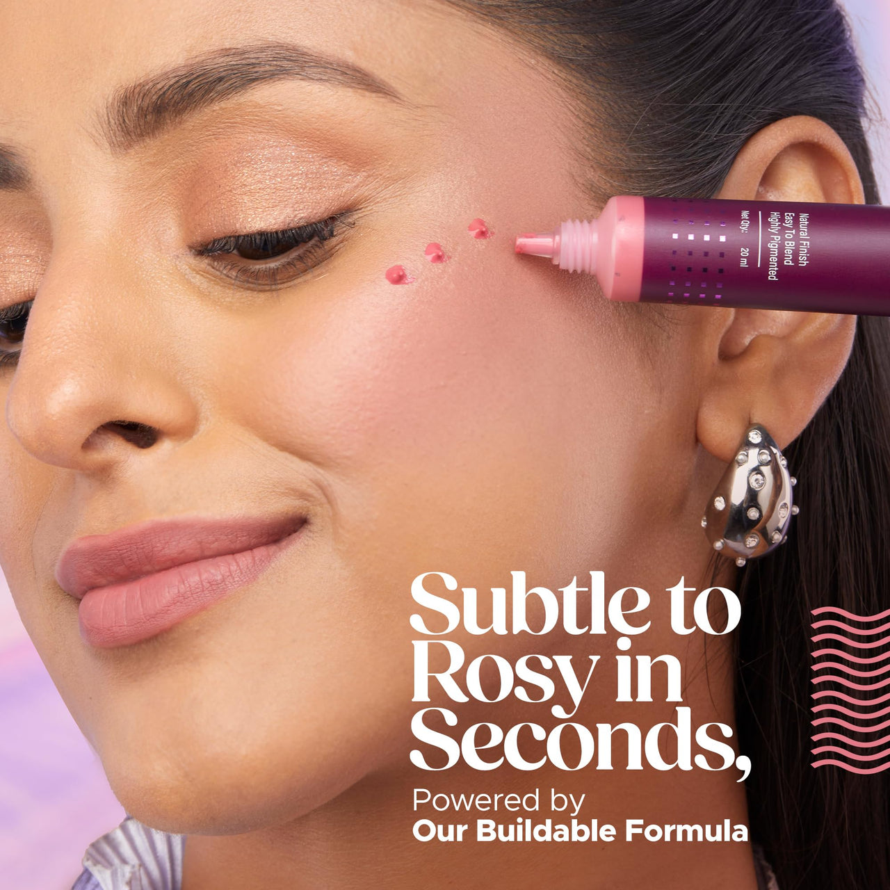 Hilary Rhoda Quick Cream Blush | Highly Pigmented & Dewy Finish | Long-Lasting | Buildable Coverage | Weightless & Easy to Apply | Cream Blush | 20ml (Peach Blossom - Shade 01)