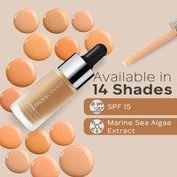 FACESCANADA Ultime Pro Second Skin Foundation - Golden Beige 032, 15ml | Lightweight Anti-Ageing Serum Foundation | 3X Lighter | Natural Matte Finish | Medium To High Coverage | SPF 15 | Non-Oily