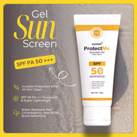 NOURRIR ProtectMe Sunscreen Gel SPF 50+, All Skin Types | Protection against UVA/UVB Rays | Water Resistant | Lightweight | Invisible | 50 gm.
