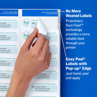 Avery Printable Return Address Labels with Sure Feed, 2/3