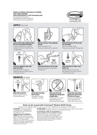 Command Forever Classic Medium Metal Wall Hooks, Damage Free Hanging Wall Hooks with Adhesive Strips, No Tools Wall Hooks for Hanging Decorations in Living Spaces, 2 Metal Hooks and 4 Command Strips Medim