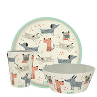 Zak Designs Kids Dinnerware Set 3 Pieces, Durable and Sustainable Melamine Bamboo Plate, Bowl, and Tumbler are Perfect For Dinner Time With Family (Dog) 8