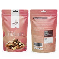 Berries And Nuts Premium Jumbo Brazil Nuts 400 Grams | Selenium Rich | 2 Pack of 200 Grams