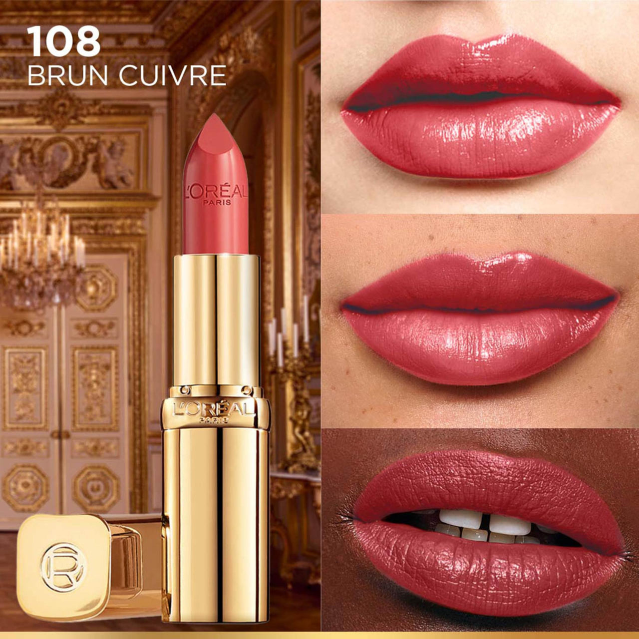 L’Oréal Paris Color Riche Satin Lipstick- 108 Cuirve, 4.3 gm