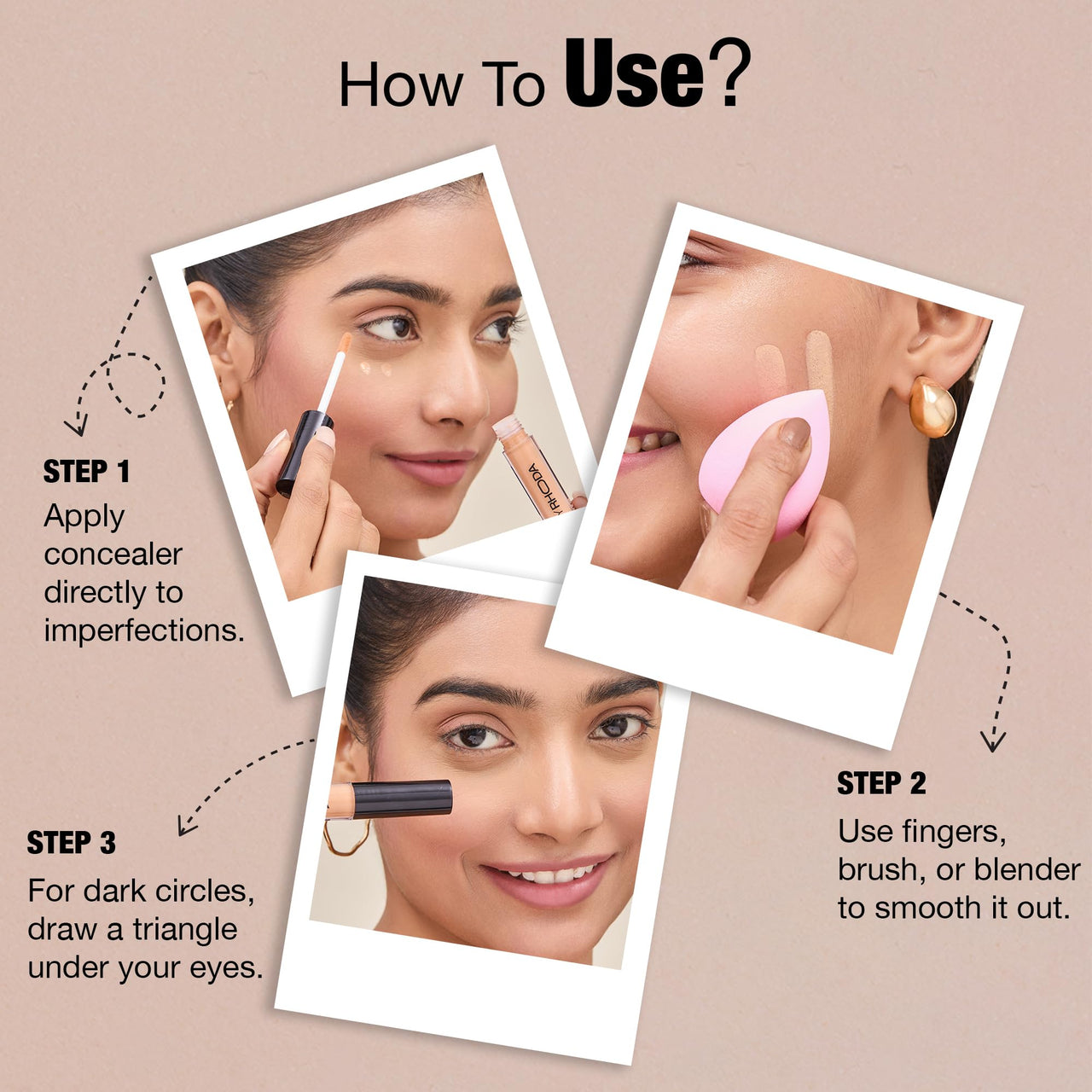 Hilary Rhoda Hide It All Cover Conceal | Conceals Masks, Scars & Dark Circles | High Coverage Concealer | With Shea Butter | Matte Finish | Cruelty-Free & Vegan (Natural - Shade 4, 3.7ml)