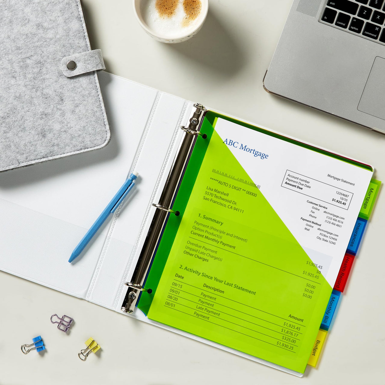 Avery Dividers for 3 Ring Binders, 5 Tab Binder Dividers, Plastic Binder Dividers with Pockets, Insertable Big Tabs, Multicolor, Works with Sheet Protectors, 1 Set (11902) 5 Tabs