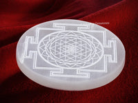 Selenite Crystal Charging Plate For Crystals And Healing Stones, 4.5