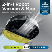 Shark Matrix Plus 2in1 Robot Vacuum & Mop with Sonic Mopping, Matrix Clean, Home Mapping, HEPA Bagless Self Empty Base, CleanEdge, for Pet Hair, WiFi, Black/Mocha, AV2630WA Wet and Dry Self-Empty + Mocha