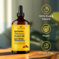 Botanic Hearth Raw Batana Oil for Hair Growth | 100% Pure & Unrefined Oil from Honduras | For Thicker, Stronger Hair - 118 ml