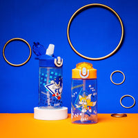 Zak Designs Sonic Kids' 2-Pack Leak-Proof Water Bottles With Straw, Handle and Pop-Up Spout Cover 2 Count (Pack of 1) Sonic the Hedgehog