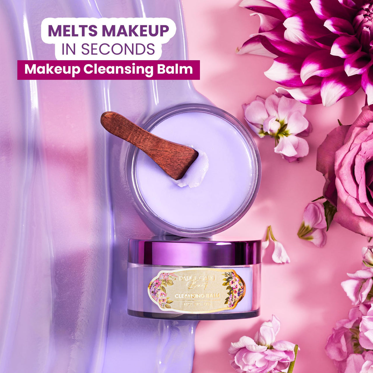 Parul Garg Beauty Cleansing Balm – Gentle Hydrating Makeup Remover | Dissolves Waterproof Makeup, Nourishes & Refreshes Skin | Non-Greasy, Lightweight, All Skin Types