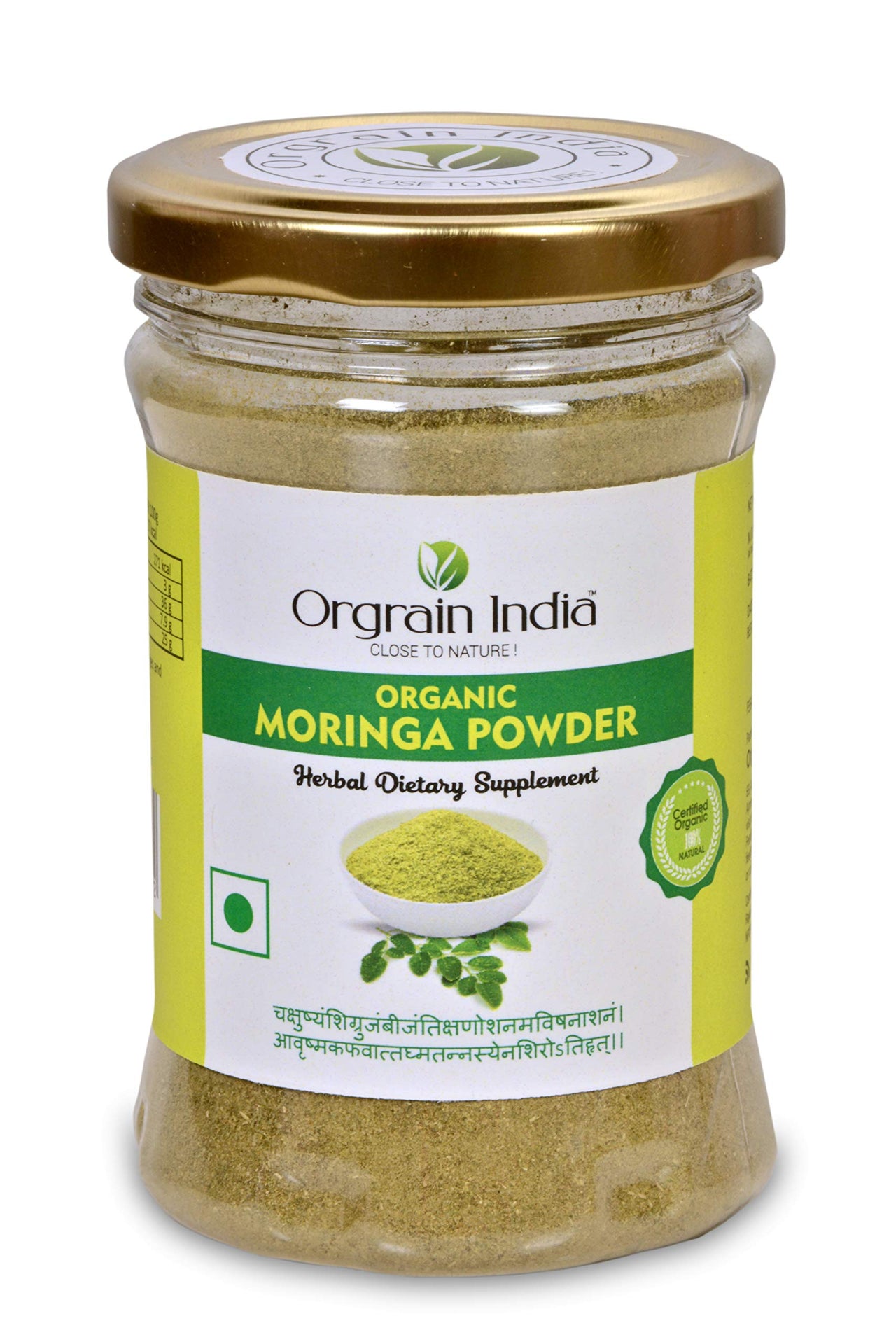 Orgrain India Organic Moringa Powder 200g (Pack Of 2 * 100g)