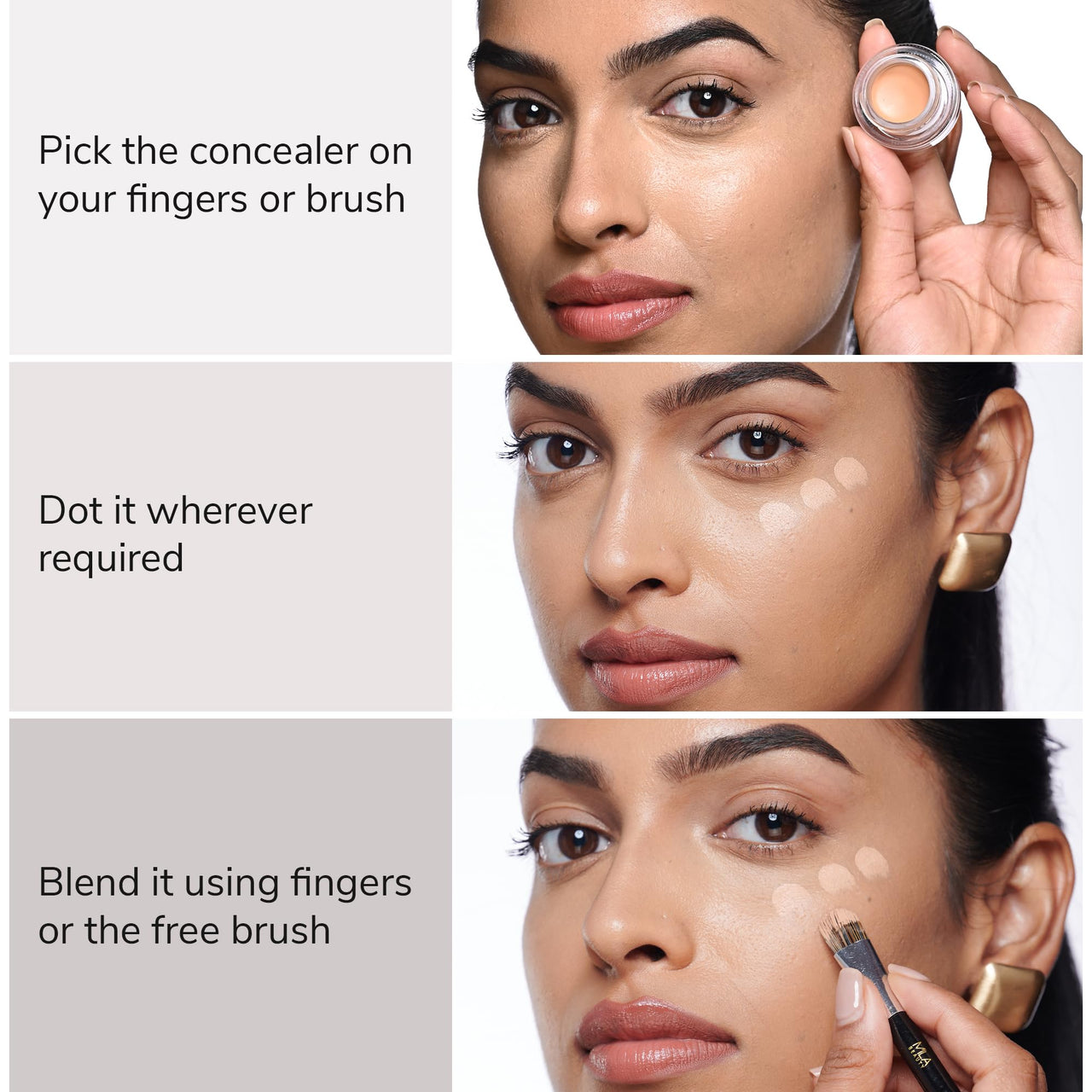 Mila Beauté Conceal It Pot Concealerwith Brush | Enriched With SPF 15 and Vitamin E | Light Weight Concealer | Long Lasting Coverage | Natural Matte Finish | Covers All Skin Concerns | Easily Blendable Concealer For Face Makeup (Sun Beige)