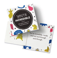 Compendium ThoughtFulls for Kids — You're Incredible — 30 Pop-Open Cards to Share with Kids, Each with a Different Inspiring Message Inside Multicolor