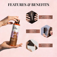 Just Herbs Ayurvedic Pomegrante Alcohol Free Facial Toner & Just Herbs Castor and Black Onion Seed Sulfate Free Shampoo Reduce Hairfall Combo