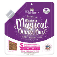 Stella & Chewy's  Freeze-Dried Raw Marie’s Magical Dinner Dust – Grain Free, Protein Rich Cat & Kitten Food Topper – Wild-Caught Salmon & Cage-Free Chicken Recipe – 7 oz Bag Salmon & Chicken 7 Ounce (Pack of 1)