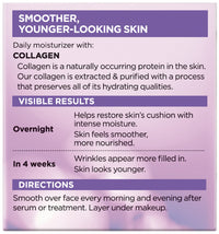 L'OREAL PARIS Collagen Face Moisturizer, Skin Care, Day And Night Cream, Anti-Aging Face Cream To Smooth Wrinkles, Non-Greasy 1. 7 Oz.