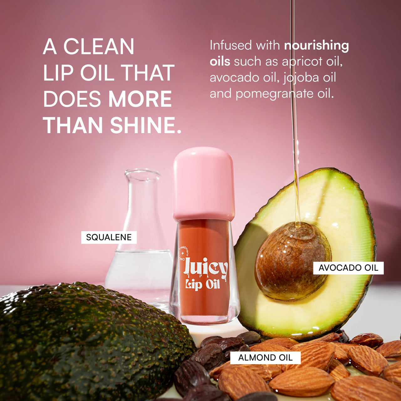 Gush Beauty Tinted Lip Oil – Hydrating Lip Tint with Skincare Benefits | Infused with Vitamin E & Jojoba Oil | Glossy, Non-Sticky | 5ml | Sail