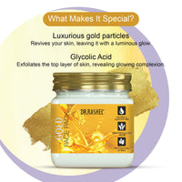 DR.RASHEL Gold Face Pack for Glowing Skin, Oil Control, Acne, Pimples, Detan, Blemishes, Pigmentation & Brightening, Face Cleansing For Face & Body (380 Ml)