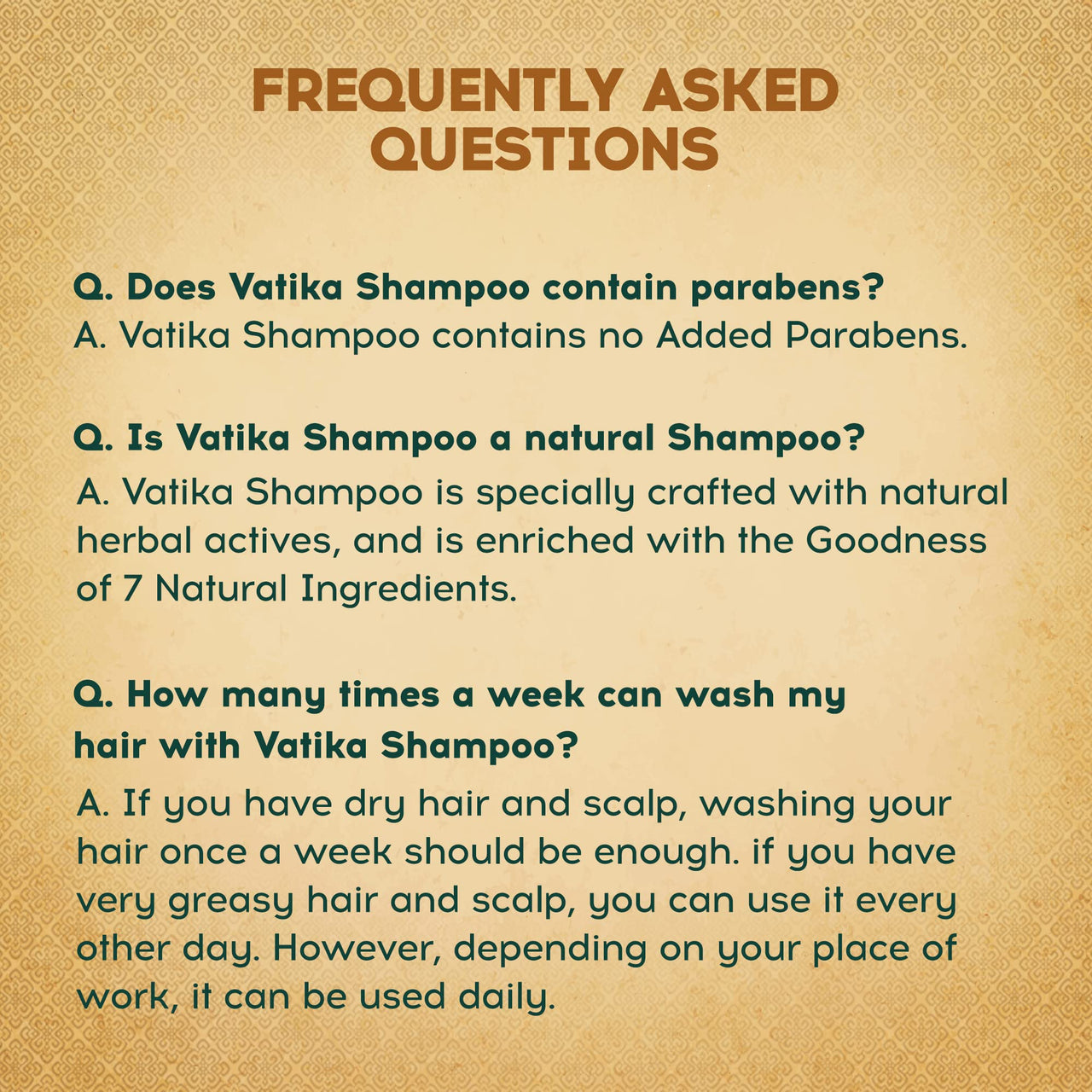 Dabur Vatika Ayurvedic Shampoo - 640ml | Damage Therapy | With Power of 10 ingredients for solving 10 hair problems| No Parabens | For all hair types