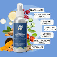 WildOak 5% Vitamin C & Niacinamide Brightening Face Moisturizer | Reduces Acne Scars, Hyperpigmentation & Dullness | Repairs & Hydrates Skin | Lightweight, Non-Greasy Formula | 100ml