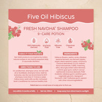 Nat Habit Sulfate-Free Natural Five Oils Hibiscus Hair Growth Shampoo, Navdha Shampoo for Women and Men (Pack of 2 X 250ml)