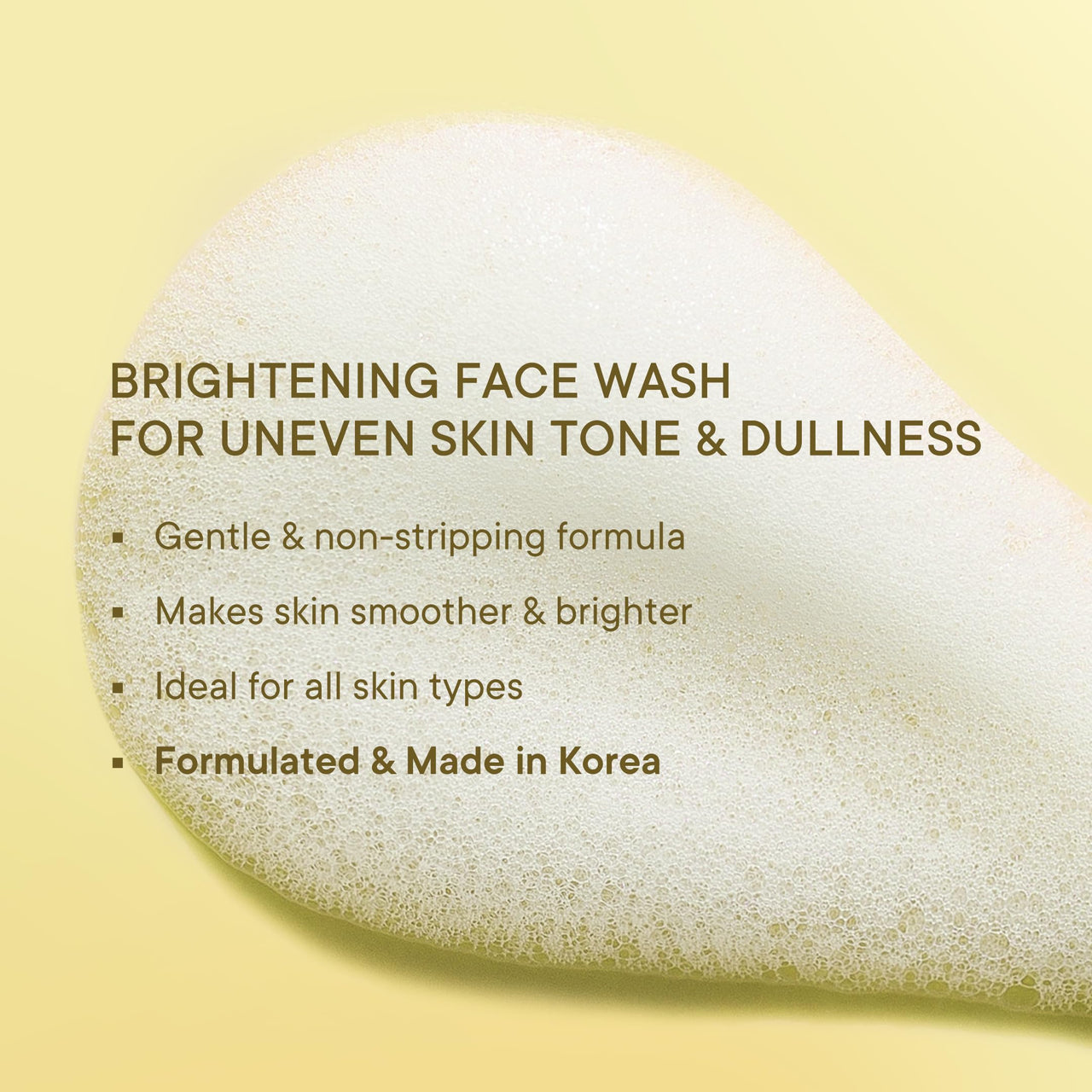 Quench Yuzu Vitamin C Foaming Face Wash for Brighter & Glowing Skin (3X More Vitamin) | Removes Makeup, Dirt & Impurities | Gently Exfoliates | Prevents Acne & Blackheads | Made in Korea (100ml)