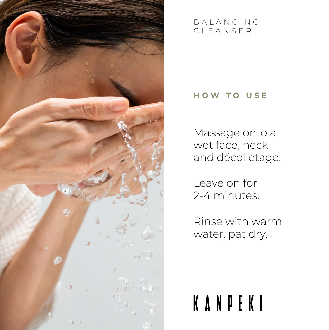 Kanpeki Balancing Cleanser Face Wash to Gently Brighten Skin | Cleanser for Dry to Normal & Sensitive | Reduces Hyperpigmentation | Provides Even Skin Tone | Japanese Skin Care Product