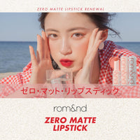 Rom&nd Zero Matte Lipstick - Lightweight, Velvety Matte, Buildable, Long-Lasting, Non-Drying - 01 Dusty Pink, 3g