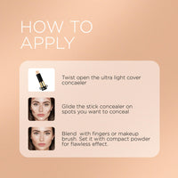 Seven Seas Ultra Light Cover HD Pro Concealer-03 Professional Concealer - Total Oil Control With SPF20 Long Lasting Concealer