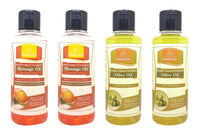 Khadi Pure Olive & Orange Lemongrass SLS Massage Oil, 210 ml (Pack of 4),Multicolour,KPOLIVEORNGSLSMOX2(EACH)
