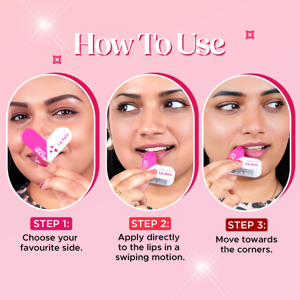 Hilary Rhoda Clear & Tint Lip Balm | Infused with Aloe Vera & Shea Butter | Hydrates & Nourishes Lips | 2 Sided Lip Balm | Glides on lips Smoothly - 2.27g*2 (Coral Love - Shade 03)