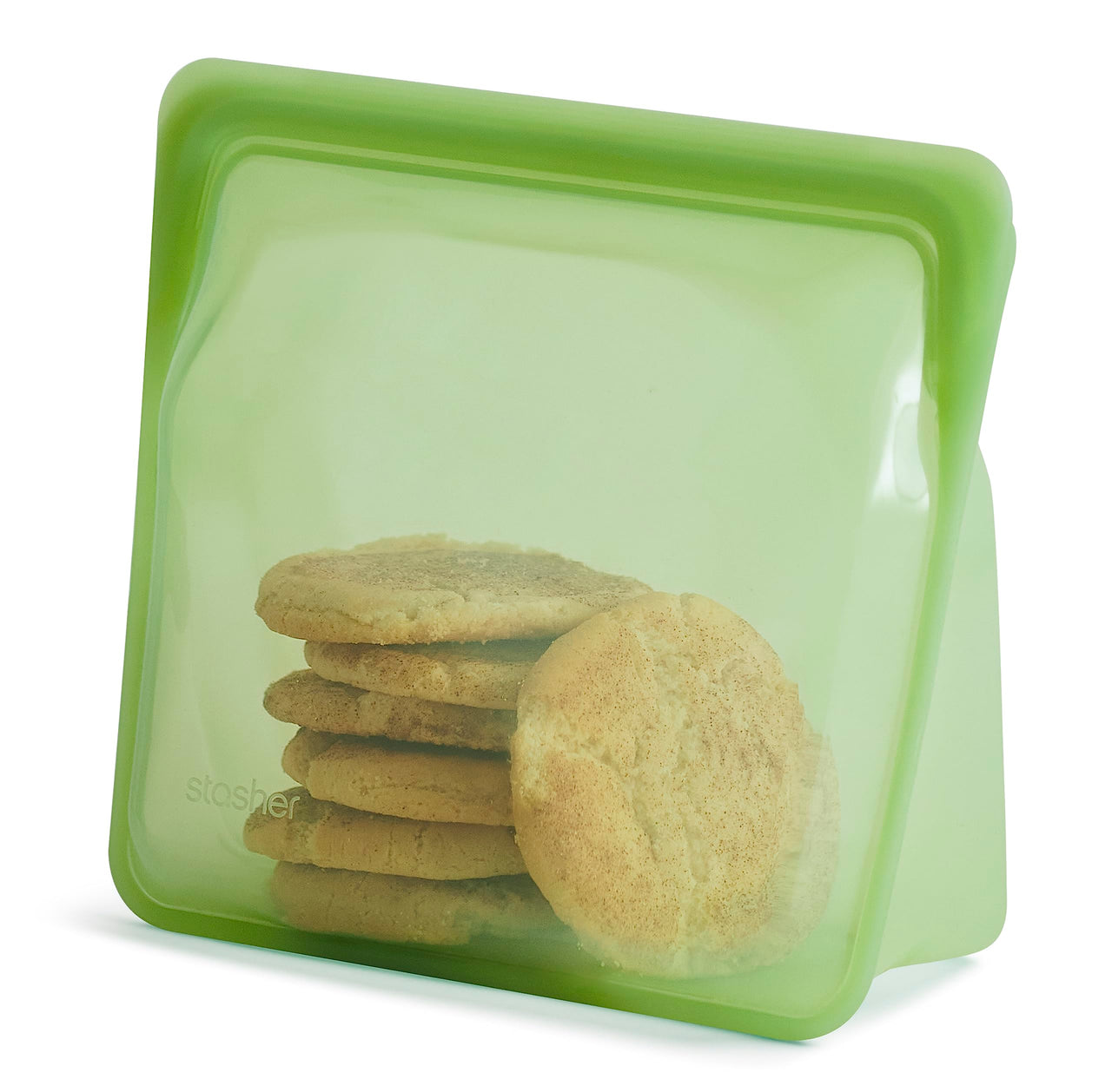 Stasher Platinum Silicone Food Grade Reusable Storage Bag, Green (Stand-Up Mega) | Reduce Single-Use Plastic | Cook, Store, Sous Vide, or Freeze | Leakproof, Dishwasher-Safe, Eco-friendly | 104 Oz