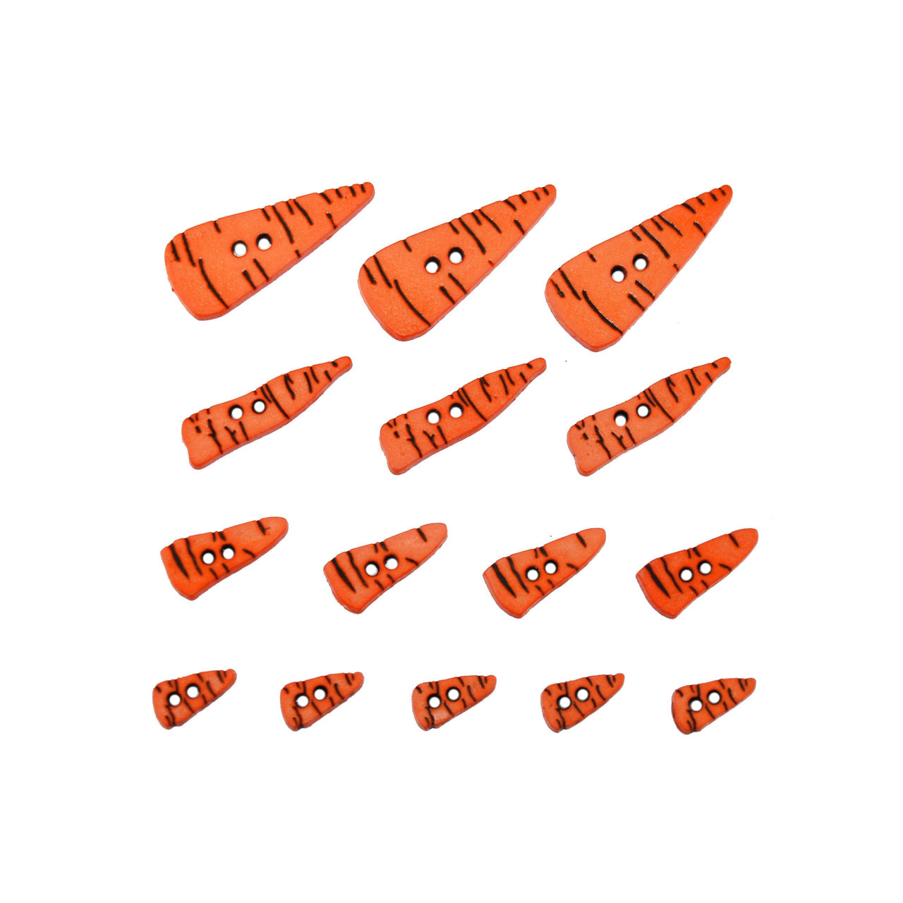 Dress It Up Carrot Noses Buttons, Multicolor