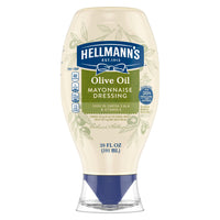 Hellmann's  Mayonnaise Dressing with Olive Oil Squeeze Bottle Condiment for Simple Meals and Sandwiches Rich in Omega-3 ALA 20 oz