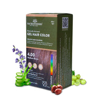SACRED HERBS Natural Gel Hair Color for Men & Women | Ammonia & PPD Free |Organic Hair Color | Long Lasting Color with 100% Grey Coverage | pH Neutral | Value Pack (MEDIUM BROWN TRIAL PACK, 45 ML)