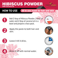 The Forest Herbs Natural Care From Nature Pure Hibiscus Flower Powder 200g (Pack Of 1) | Ideal for Hair pack, Face pack, Eating, and Hibiscus tea | Gudhal Ka Phool Powder | 100% Pure and Natural, No Preservatives