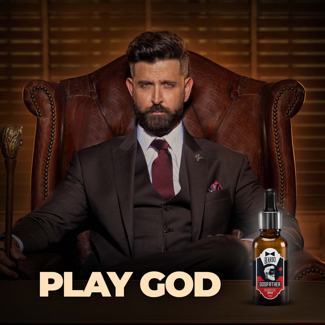 Beardo Godfather Lite Beard and Moustache Oil (30 ml x Pack of 2) | Beard Oil for men | Non-Sticky, Light; Almond Oil, Aloe vera, Vitamin E, Shiny Nourished Beards