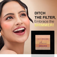 Hilary Rhoda Shimmer Bricks Highlighter Palette | Bronzers, Highlighters & Blushes | Highly Pigmented | Long Lasting & Illuminating Glow - 8.1g (Shade - 01)